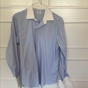 Brooks Brothers Sky Blue Shirt with White Collar